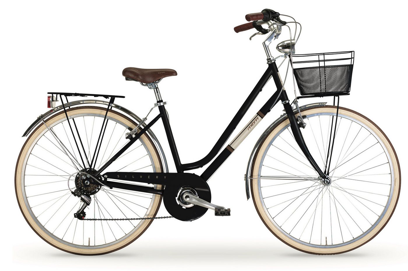 MBM Cityrad, 6 Gang Shimano, Shimano 6-Gang Schaltung, Citybike " Silvery" Woman 28 Zoll