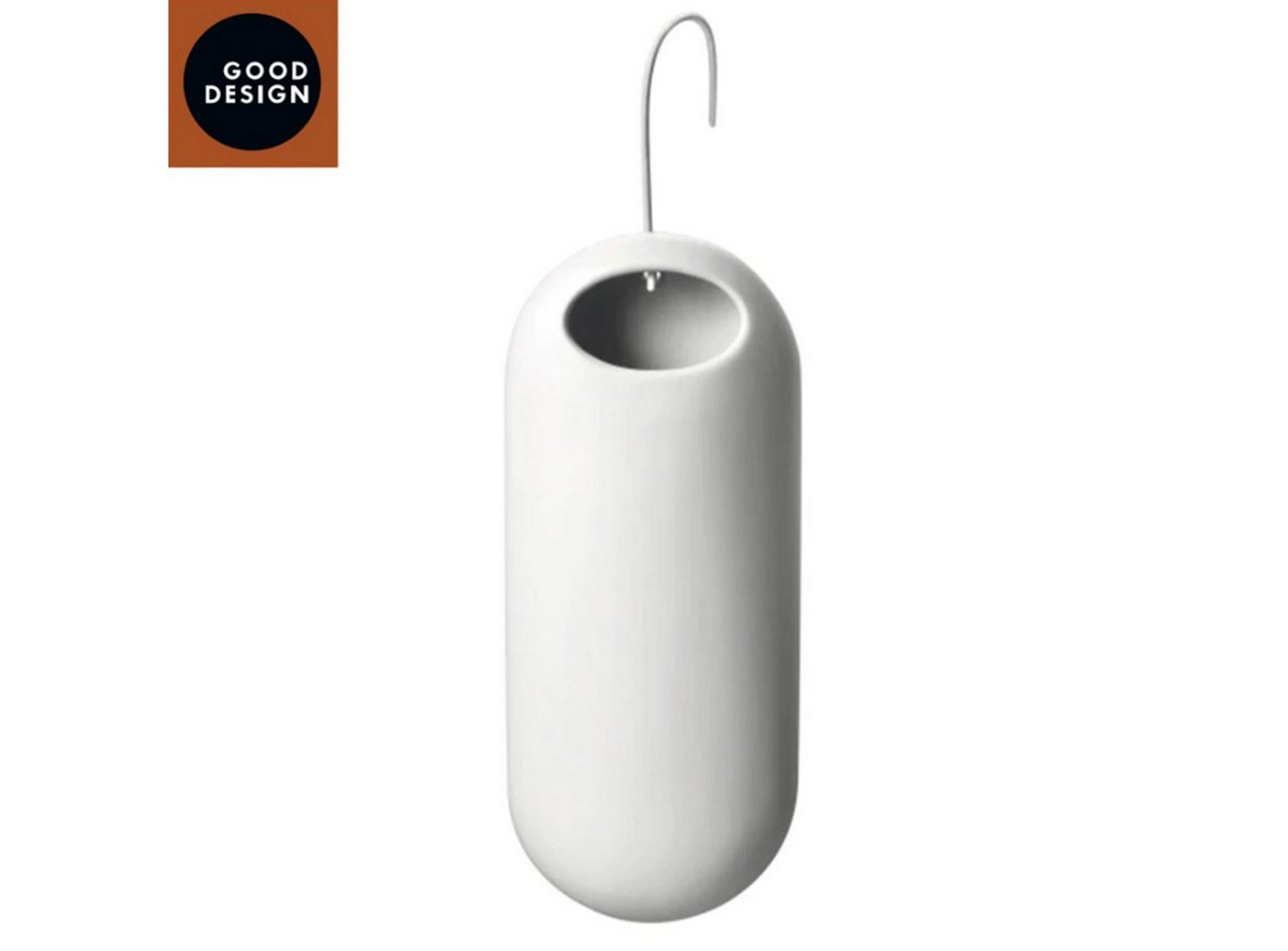 Tescoma Luftbefeuchter Keramik-Wasserverdunster matt weiß, Heizkörper-Luftbefeuchter 250ml, Heizkörper-Luftbefeuchter mit Metallhaken aus Keramik Bild 2