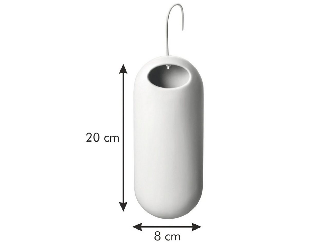 Tescoma Luftbefeuchter Keramik-Wasserverdunster matt weiß, Heizkörper-Luftbefeuchter 250ml, Heizkörper-Luftbefeuchter mit Metallhaken aus Keramik Bild 5