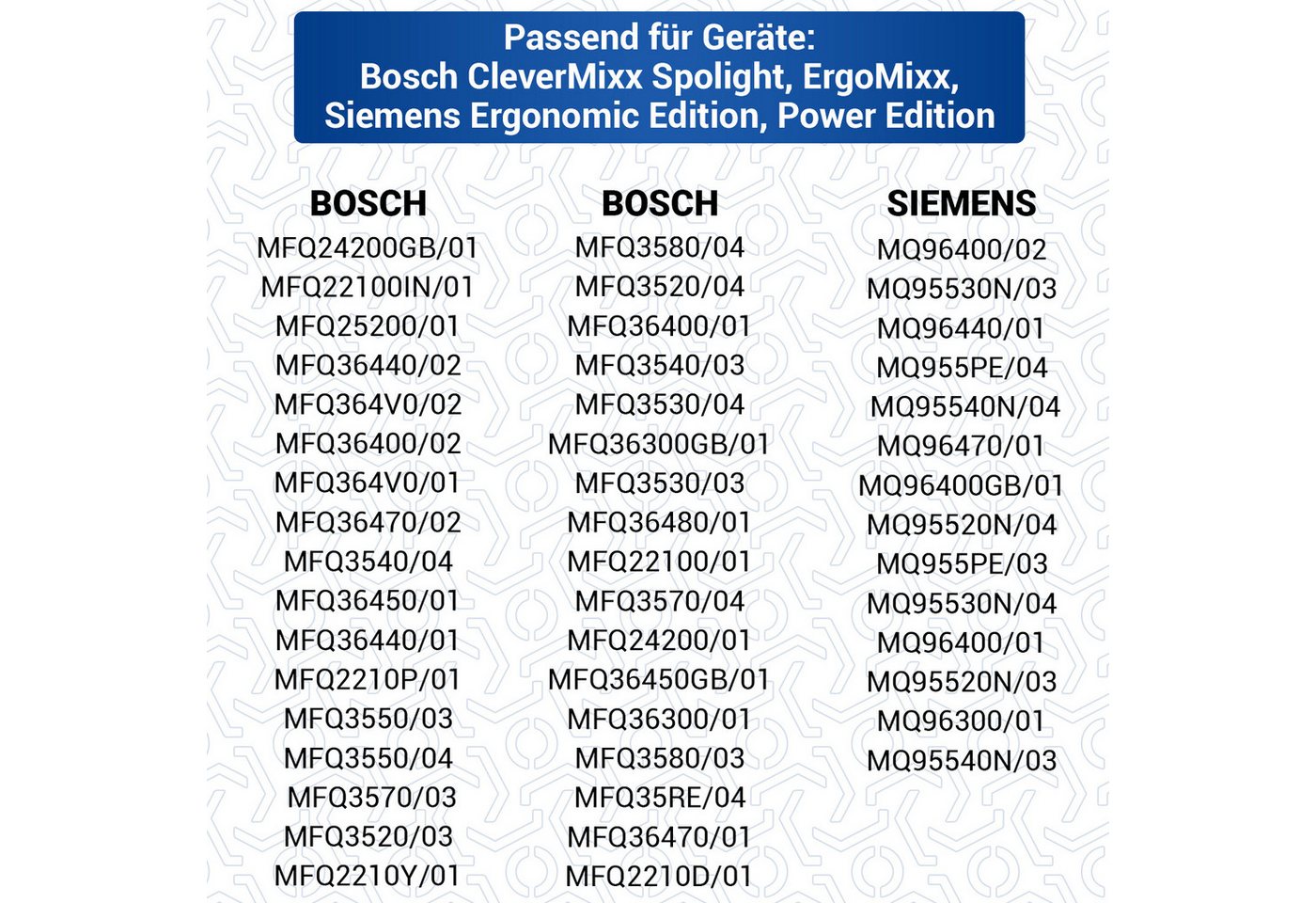 BOSCH Rührbesen Turbobesen 00659061, Set rechts links für Handmixer