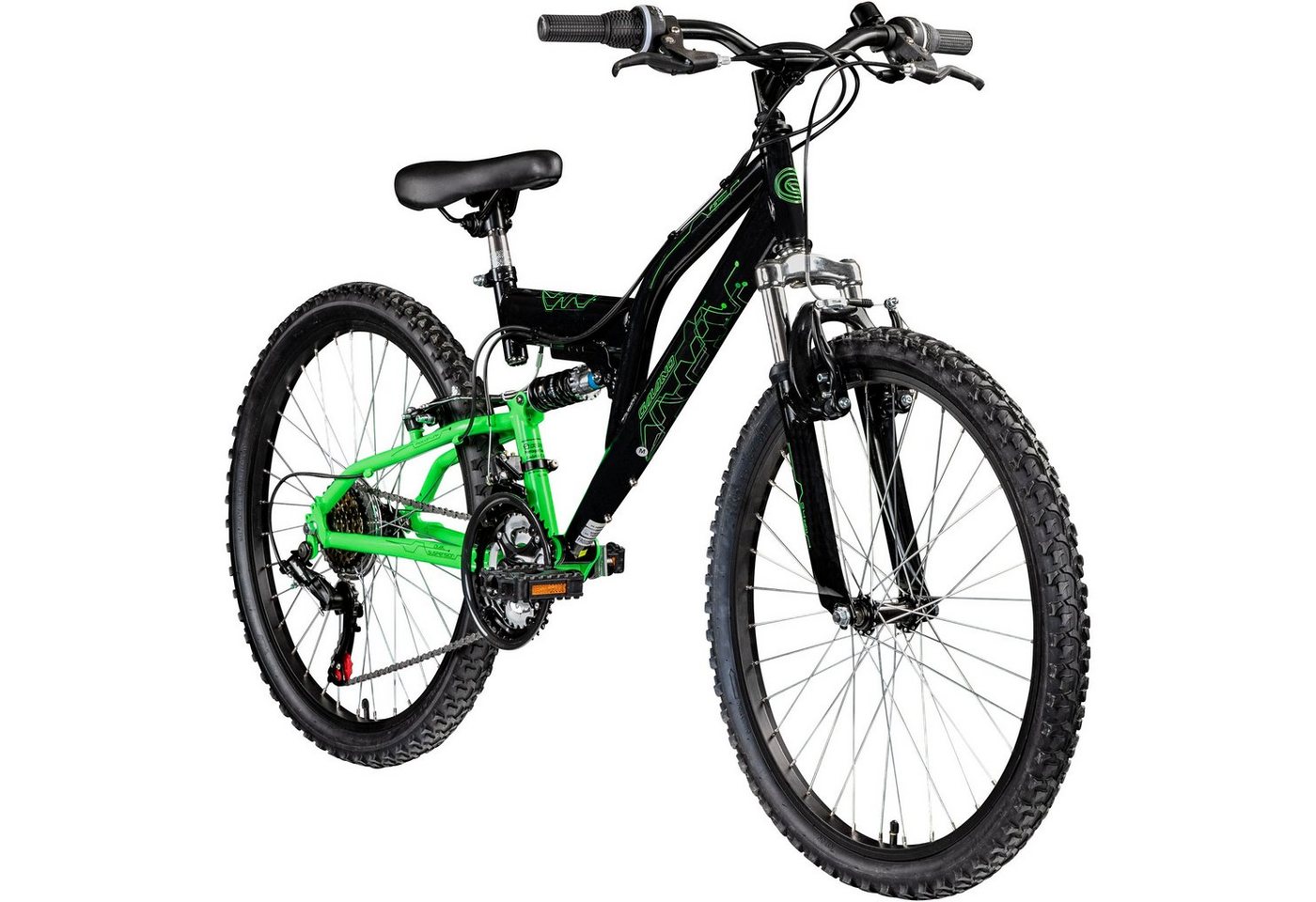 Galano Mountainbike FS180, 18 Gang, Kettenschaltung, Jugendfahrrad ab 8 130-145 cm MTB Fully Fahrrad Mädchen Jungen Bild 4