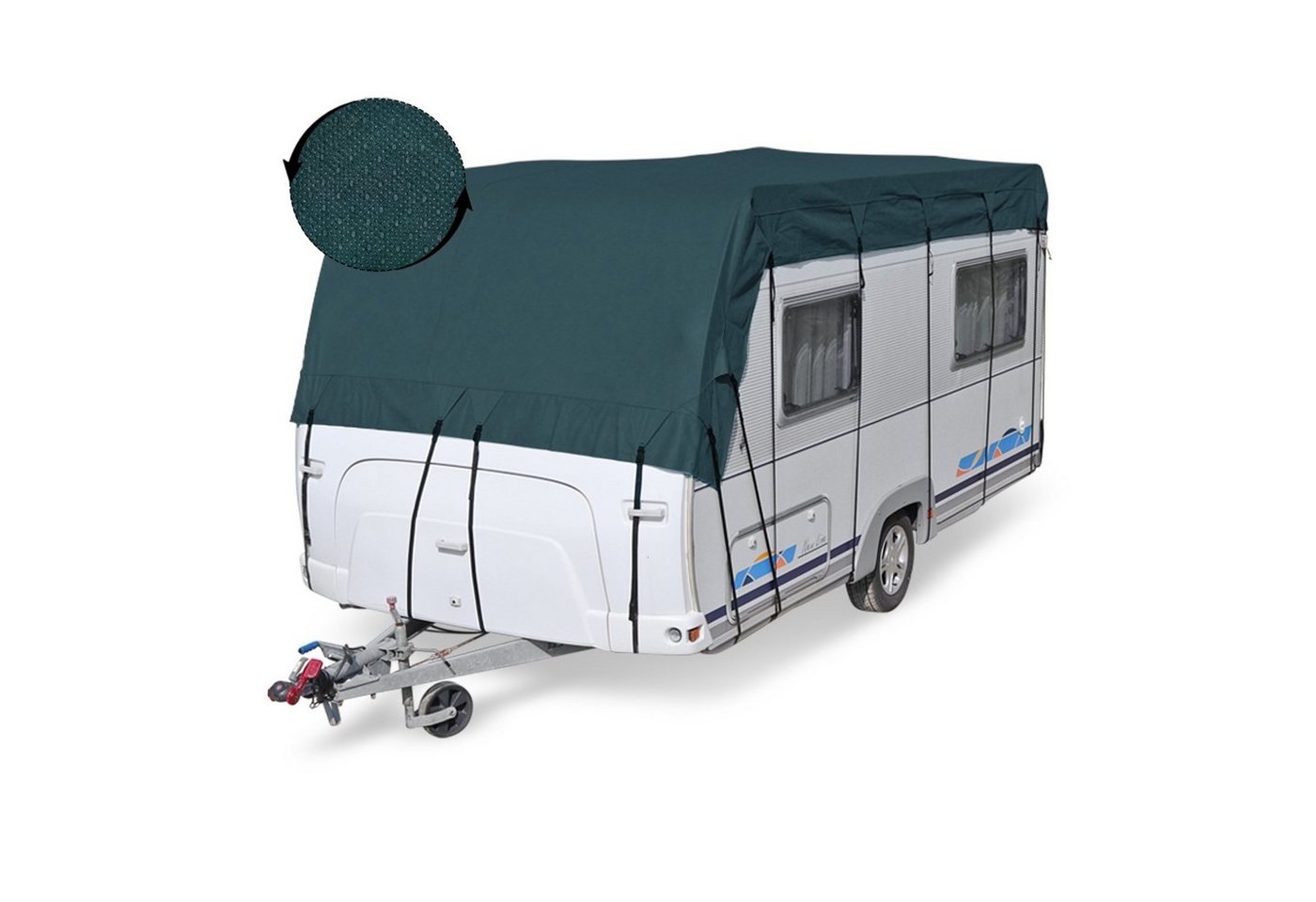 deiwo Wohnwagenschutzhülle Wohnwagen & Wohnmobil Schutzdach 6 x 3 m vierlagig