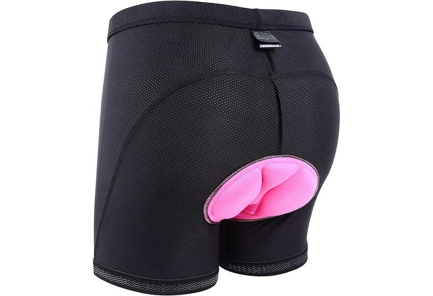 LuxusKollektion Fahrradständer Fahrradunterhose Damen 4D Gepolstert Elastisch Atmungsaktiv S Schwarz Bild 3