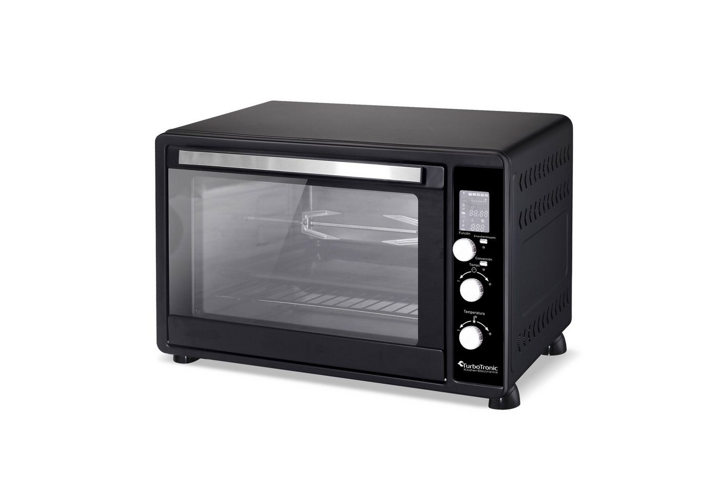 TurboTronic by Z-Line Minibackofen 2000 W 45 l Mini Backofen digital Umluft Drehspieß Grill Pizzaofen, Minibackofen 45 Liter, Tischbackofen, kleiner Backofen, Dörrgerät XXL Bild 2