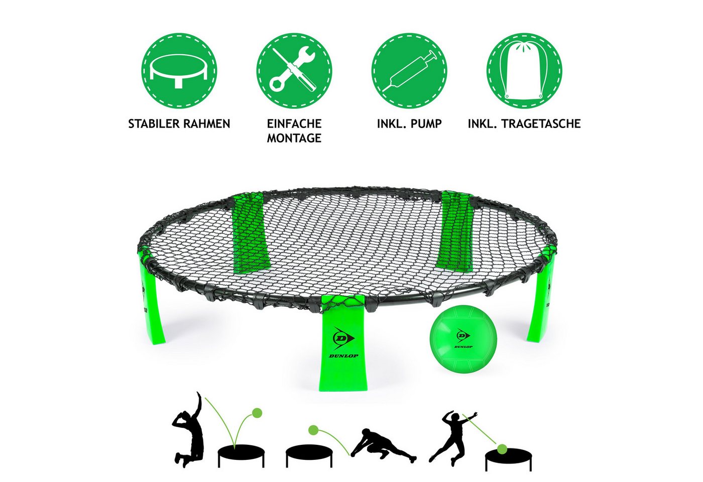 Dunlop Rebounder Dunlop Roundnet Set Inkl. Reisetasche