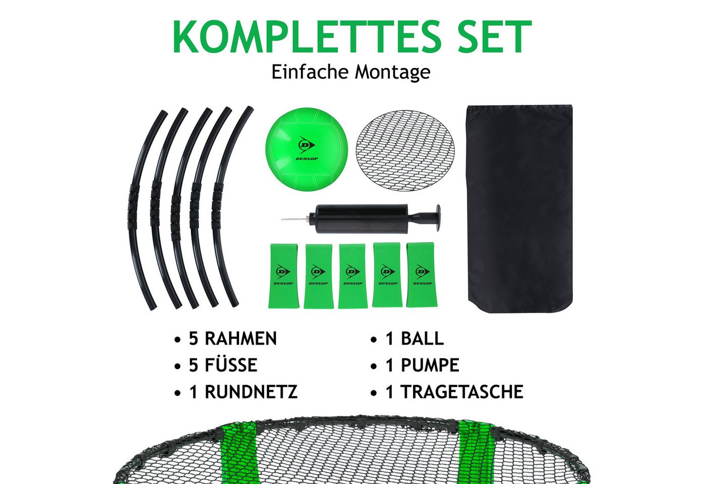 Dunlop Rebounder Dunlop Roundnet Set Inkl. Reisetasche Bild 3