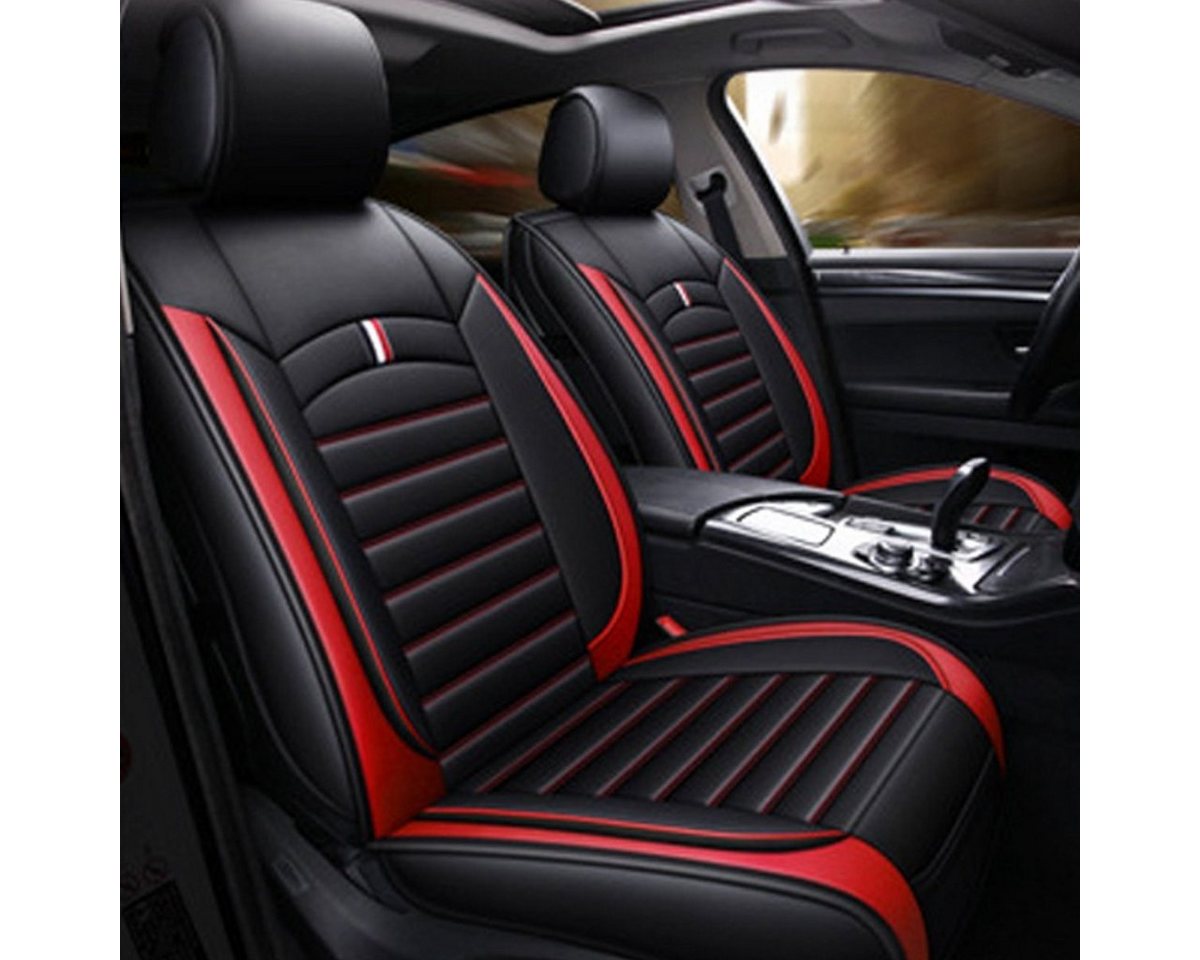 AUDEW Autositzbezug, 2-tlg., Universal Elegant Auto Sitzbezug Sitzschoner Set Vorne Kunstleder Bild 2