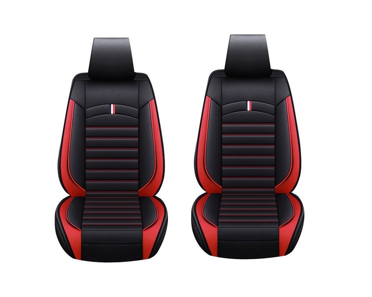 AUDEW Autositzbezug, 2-tlg., Universal Elegant Auto Sitzbezug Sitzschoner Set Vorne Kunstleder Bild 3