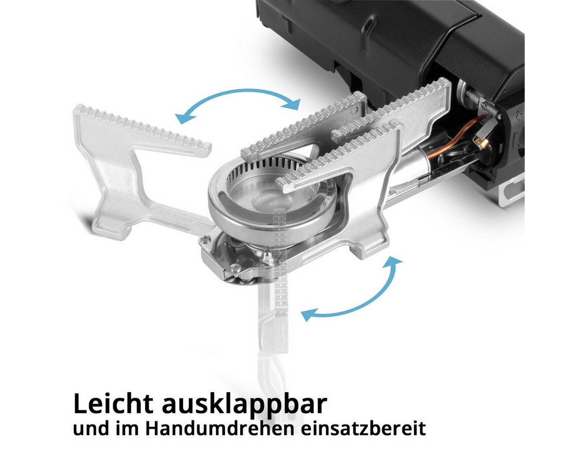 STAHLWERK Gaskocher Outdoor-Koch-und Campingset Gaskocher 1.700 Watt inklusive 4 Töpfe, (Set, Set), Schweißer-Gripzangen inklusive Transportkoffer Bild 5
