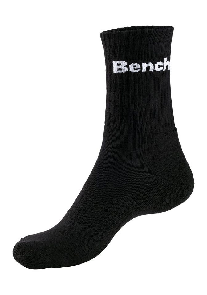 Bench. Tennissocken Damen Herren Sportsocken, Laufsocken, Crew Socken (Packung, 12-Paar, Großpackung Gr. 35-38 bis 47-48) mit Fuß Polsterung, Baumwoll Frottee Bild 2