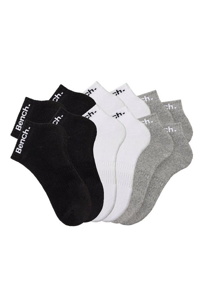 Bench. Sportsocken Damen Herren Tennis Kurzsocken Quartersocken (Packung, 12-Paar, Großpackung Gr. 35-38 bis 47-48) mit Halbfußfrottee und Mittelfußgummi Bild 4