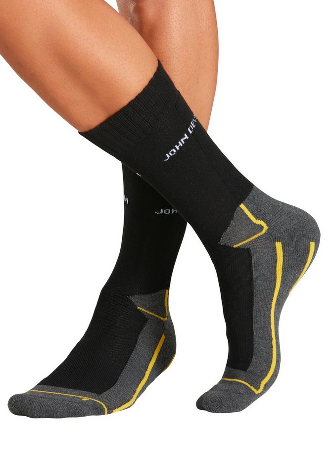 John Devin Funktionssocken Herrensocken mit Komfortbündchen (Packung, 4-Paar, Gr. 39-42 bis 47-48) mit Sohlen über Zehen und hoch Fersenplüsch Bild 2