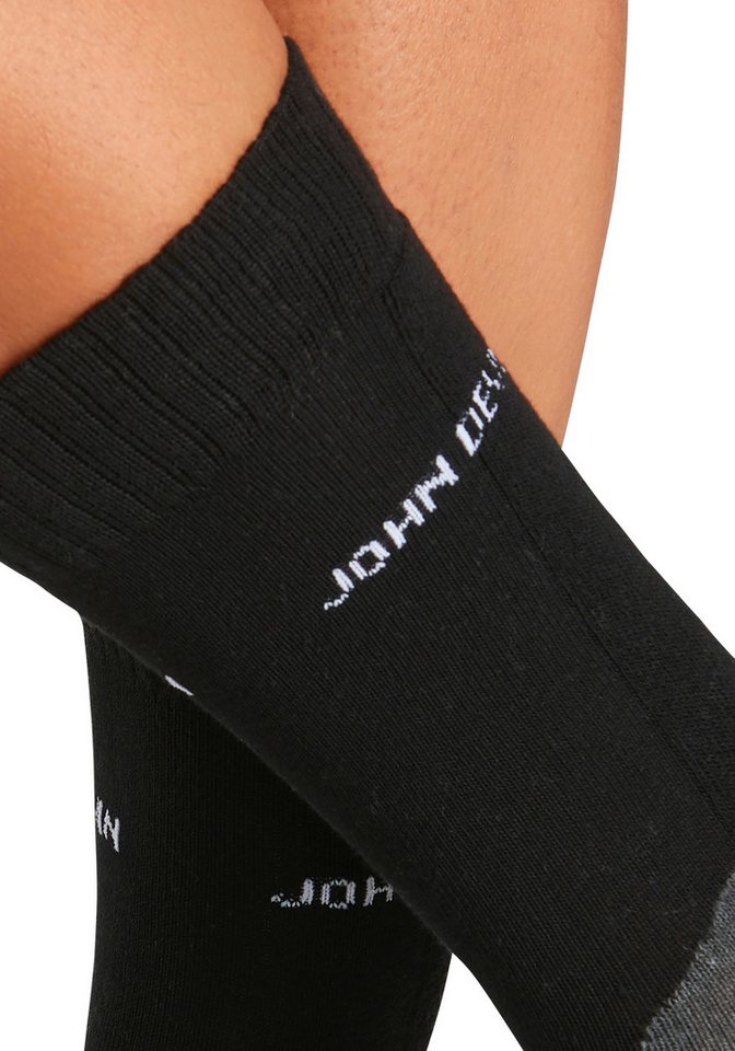 John Devin Funktionssocken Herrensocken mit Komfortbündchen (Packung, 4-Paar, Gr. 39-42 bis 47-48) mit Sohlen über Zehen und hoch Fersenplüsch Bild 3
