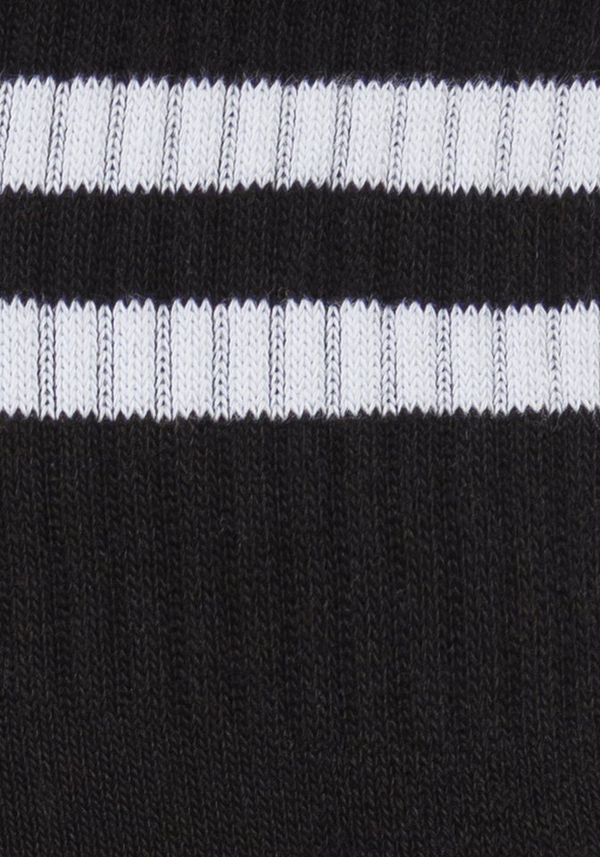 H.I.S Sportsocken Damen Herren Jugendliche Tennissocken, Fitnesssocken (Packung, 6-Paar, Crew Socken Gr. 35-38 bis 47-48) klassische Retro Tennissocken mit Ringel Bild 5