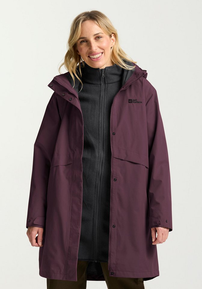 Jack Wolfskin 3-in-1-Funktionsmantel BAYLIGHT 3IN1 COAT W 3-in-1 Mantel, warm, wasserdicht und winddicht