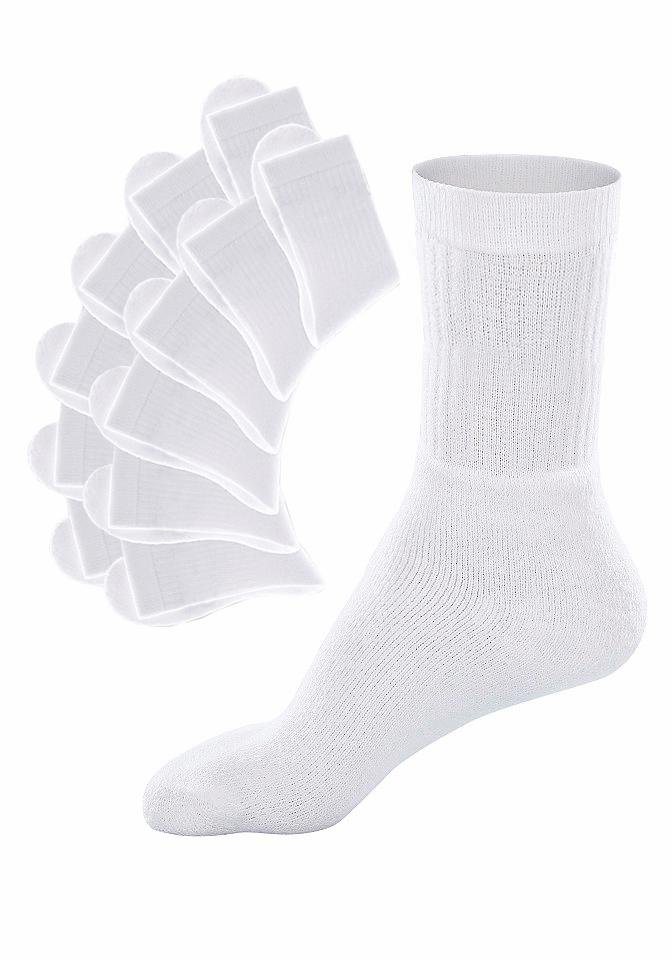 Go in Tennissocken Damen Herren Kinder Sportsocken uni aus Atmungsaktiver Baumwolle (Packung, 12-Paar, Großpackung Gr. 23-26 bis 47-50) mit Frottee, mit verstärkter Ferse & Spitze
