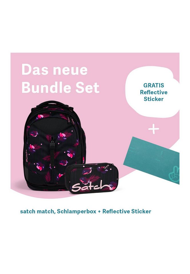 Satch Schulranzen match Bundle (3-tlg., 3-teiliges Set), größenverstellbares Rückensystem Bild 3