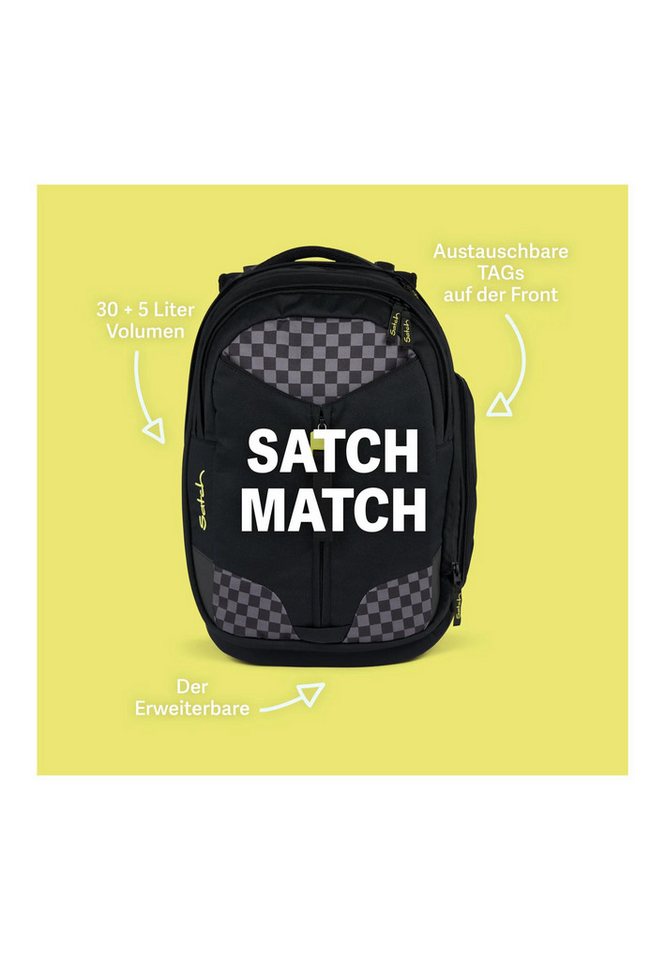 Satch Schulranzen match Bundle (3-tlg., 3-teiliges Set), größenverstellbares Rückensystem Bild 4