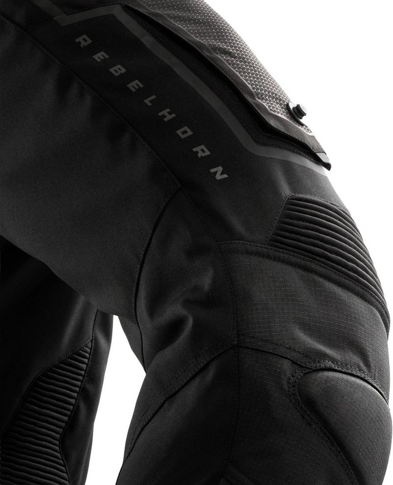 Rebelhorn Motorradhose Borg 2 wasserfeste Motorrad Textilhose Verbindungsreißverschluss,Hüftprotektoren enthalten,Knieprotektor Bild 2