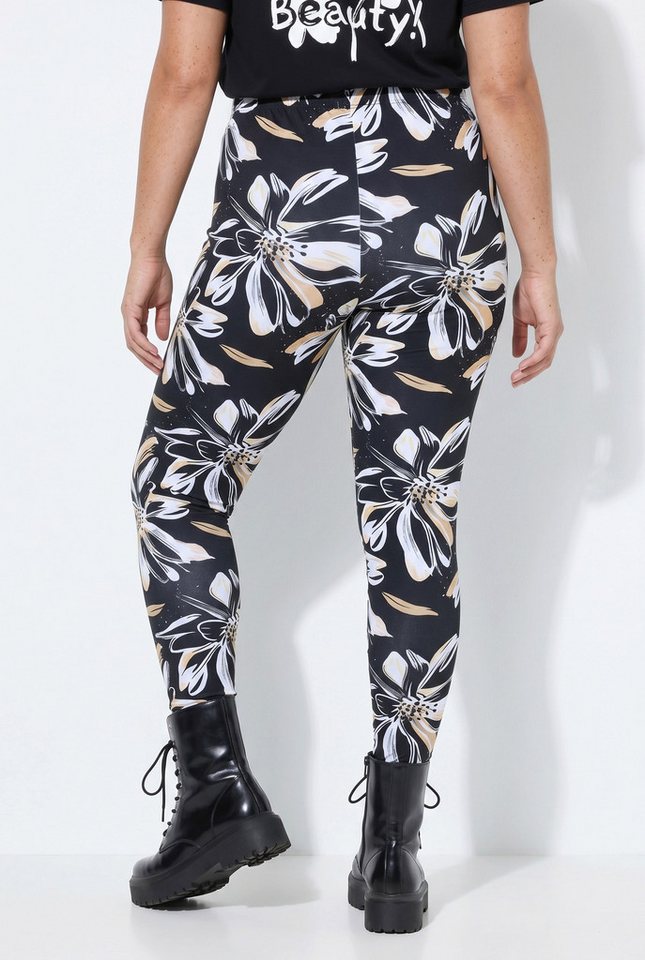 MIAMODA Funktionshose Leggings Tight Fit Blumenmuster