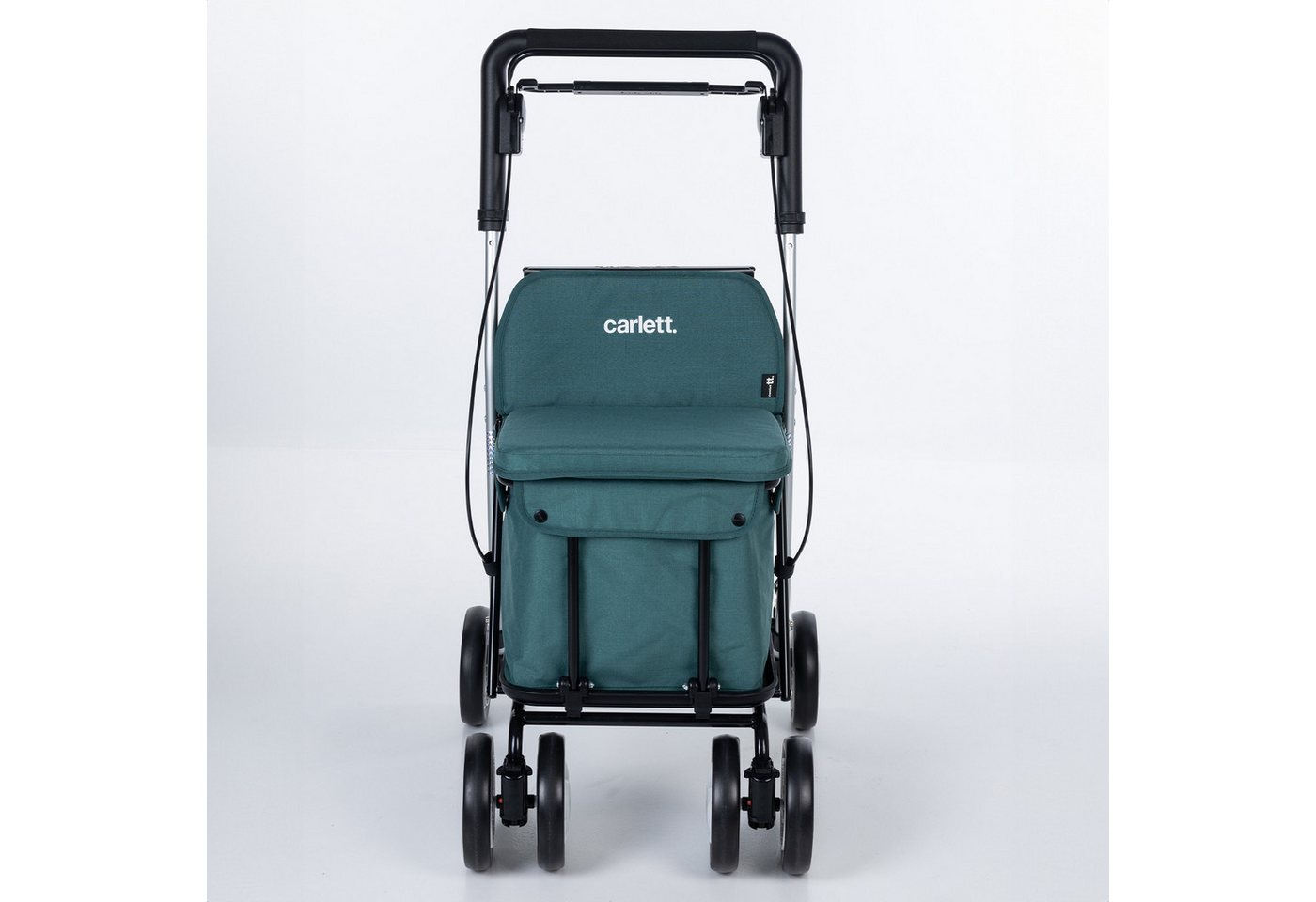 Carlett Einkaufstrolley Einkaufswagen Shopping Trolley Rollatoren für Senioren, Maximale Sitzbelastung 125 kg, 30L, Wasserdichte Tasche aus Polyester Bild 3