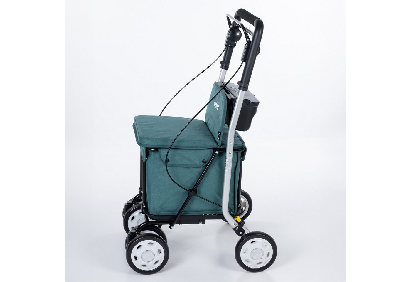Carlett Einkaufstrolley Einkaufswagen Shopping Trolley Rollatoren für Senioren, Maximale Sitzbelastung 125 kg, 30L, Wasserdichte Tasche aus Polyester Bild 5