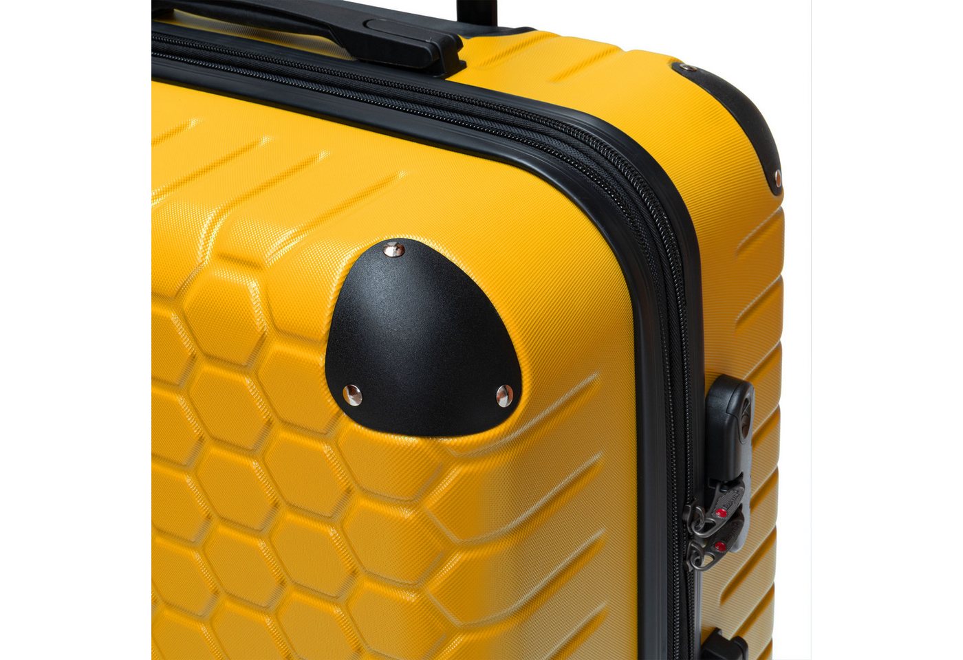 Ezzyrol® Kofferset Hartschalen-Trolley Reisekoffer Set, Koffer S-M-L-XL-XXL, 4 Rollen, (5 tlg), robuste ABS-Schale – stabil, leicht & ideal für Familienurlaub Bild 4