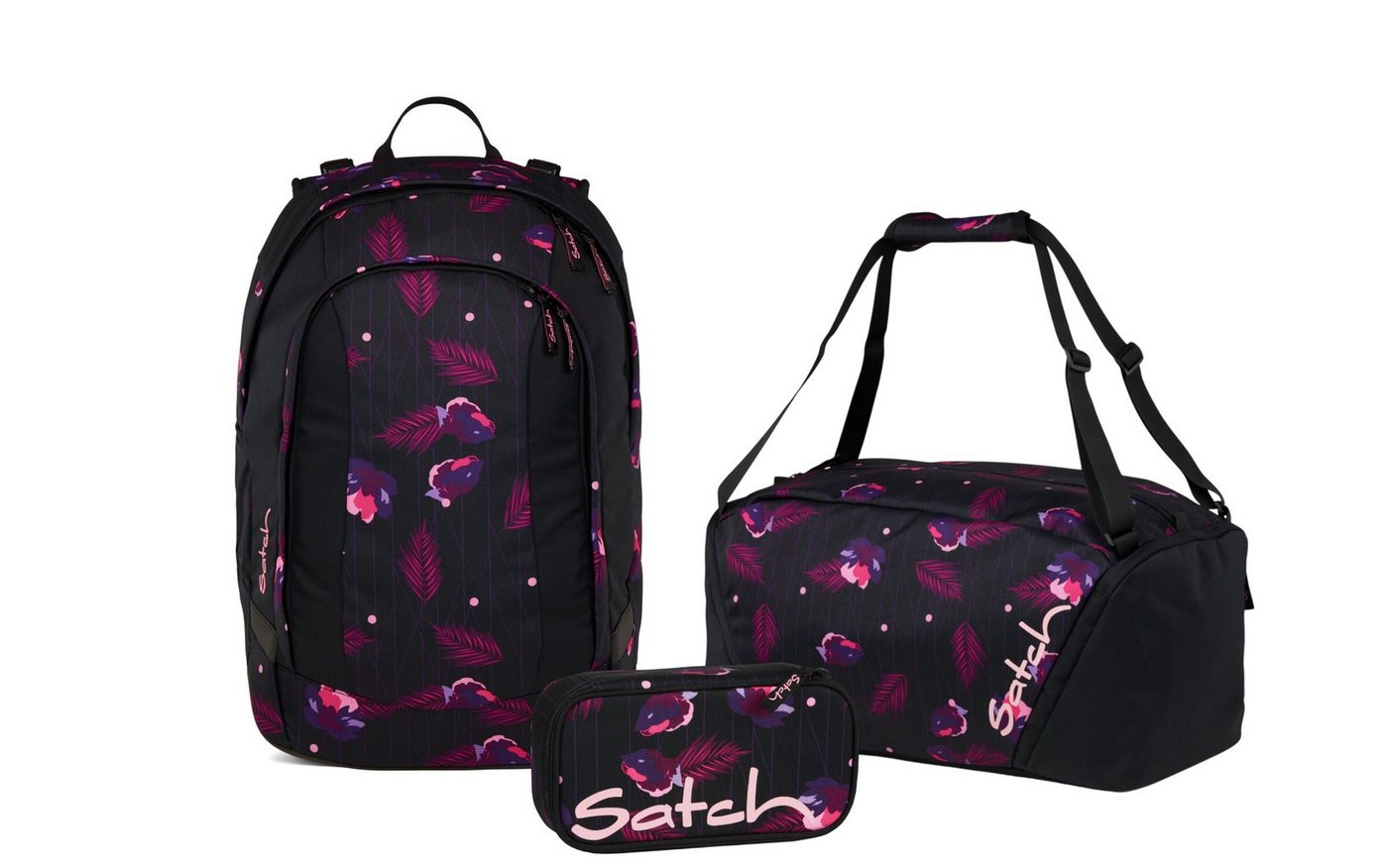 Satch Schulranzen Schulrucksack-Set AIR Mystic Nights 3-teilig, Kollektion 2025 (3-teilig), Schulranzen, ergonomisch, Laptop-Fach, Your-Size-System Bild 3