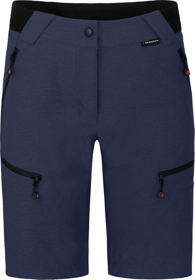 Bergson Outdoorhose PORI Bermuda Damen Wandershorts, robust, elastisch, Normalgrößen, peacoat blau Bild 3