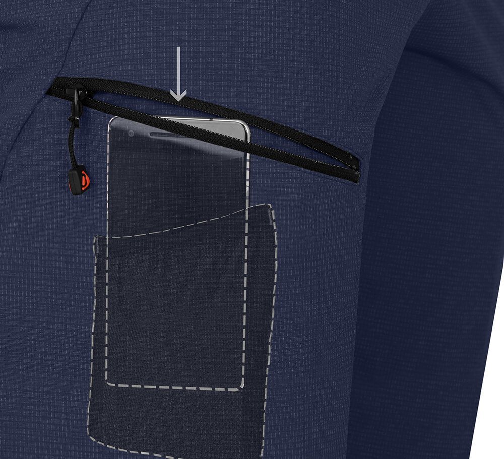 Bergson Outdoorhose PORI Bermuda Damen Wandershorts, robust, elastisch, Normalgrößen, peacoat blau Bild 5