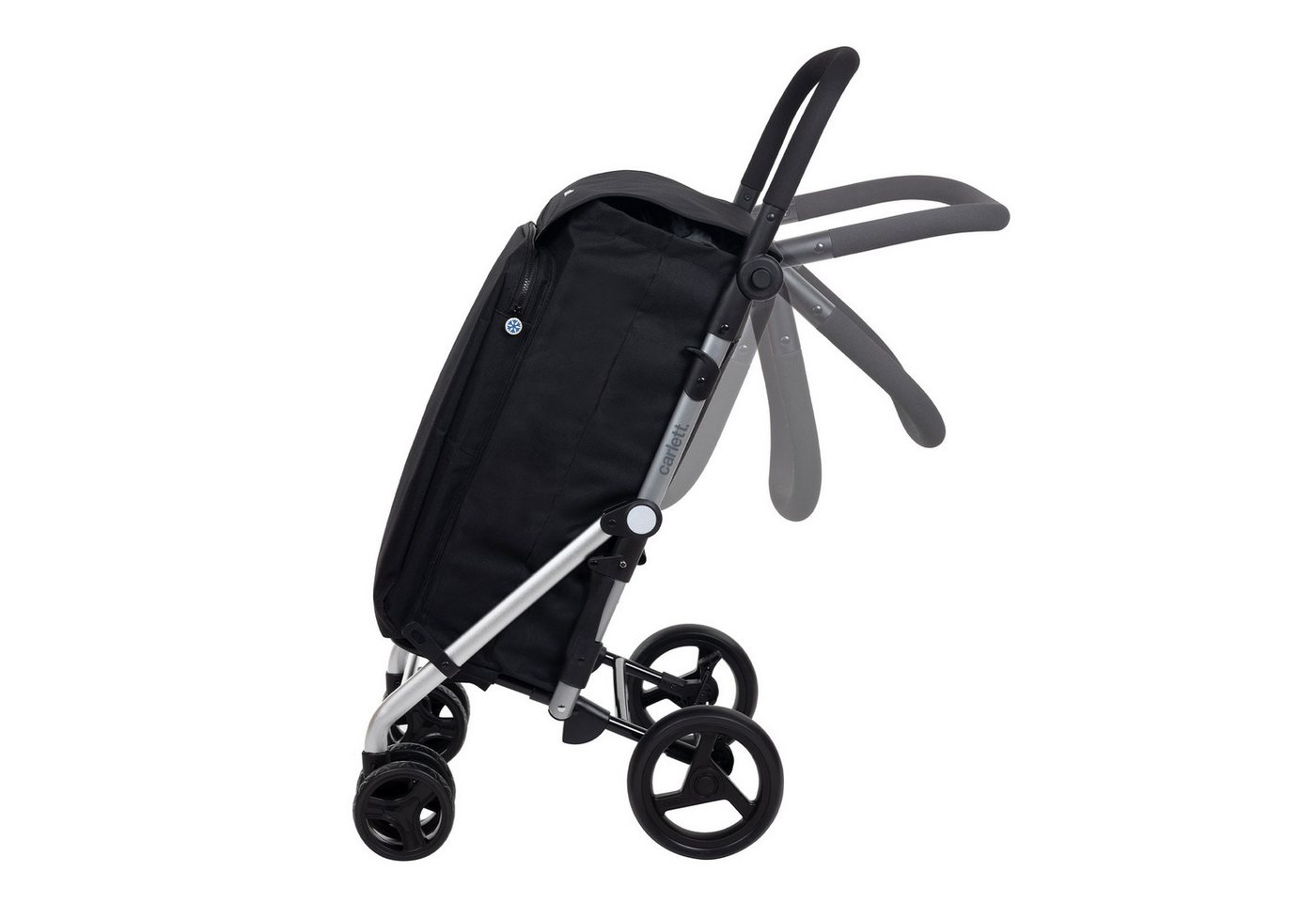Carlett Einkaufstrolley Einkaufswagen Mit Kühltasche kaufwagen Klappbar Shopping Trolley, 58 l, Kühltasche 10L, eine Große Kapazität von 25 kg, Für Einkaufen