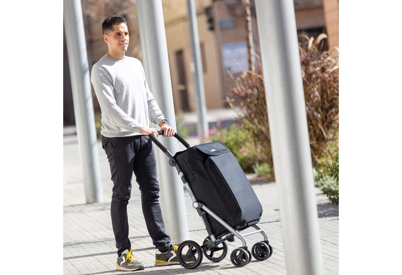 Carlett Einkaufstrolley Einkaufswagen Mit Kühltasche kaufwagen Klappbar Shopping Trolley, 58 l, Kühltasche 10L, eine Große Kapazität von 25 kg, Für Einkaufen Bild 5