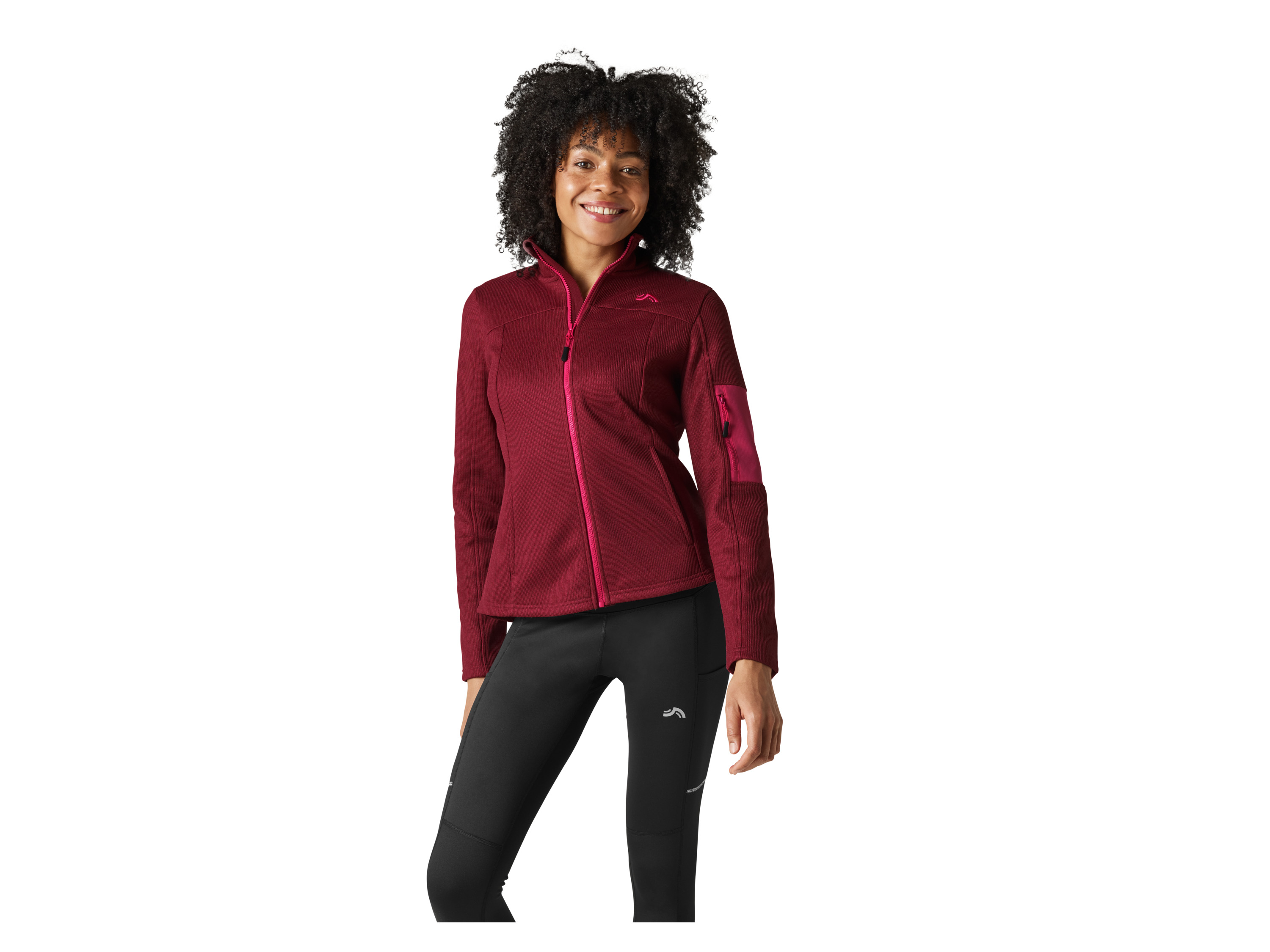 CRIVIT Damen Strickfleecejacke (Rot, L(44/46)) Bild 3