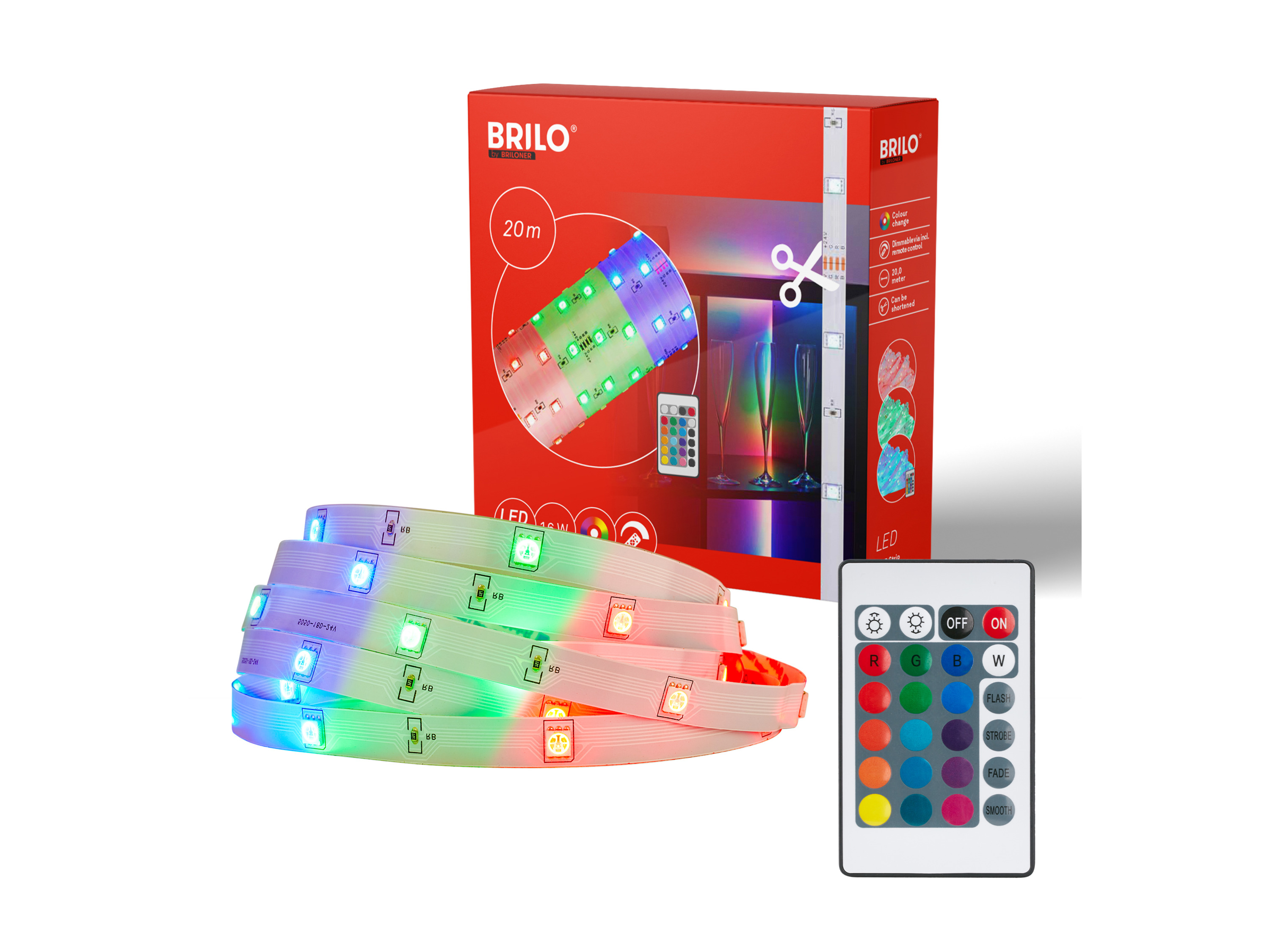 BRILONER RGB LED Flexband - Extralang ab 20m