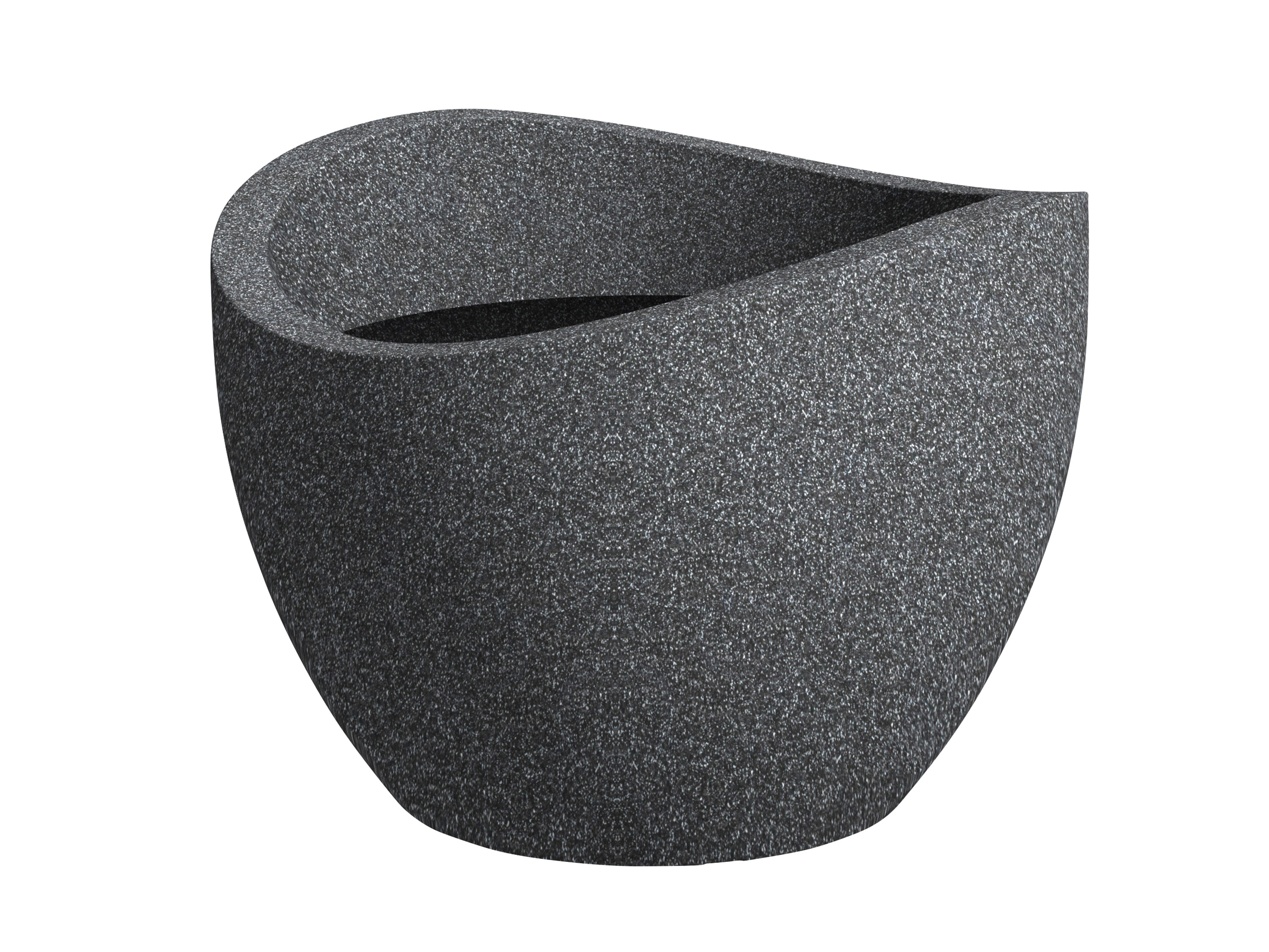 SCHEURICH Pflanzgefäß Wave Globe (Schwarz Granit, Ø 40 cm, Höhe 30 cm) Bild 2