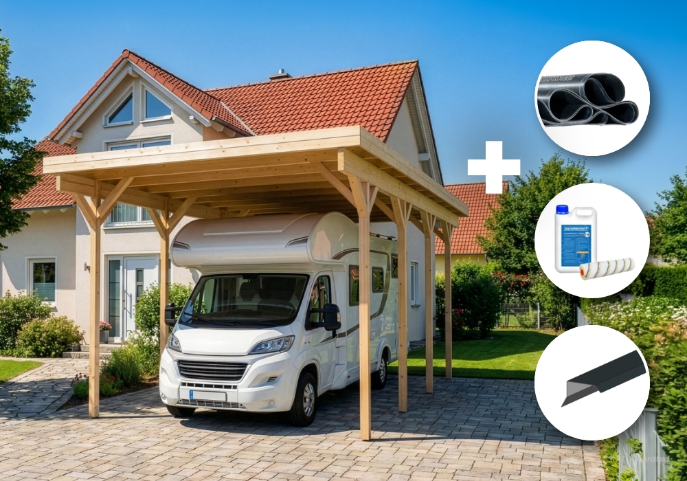 Komplettset - Alpholz Wohnmobil Carport