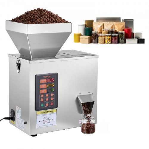 VEVOR Pulverabfüllmaschine Partikelspender Pulverfüller Automatisch 1-99,9g, Intelligentes Wiegen & Abfüllen, Edelstahlkonstruktion, Hohe Genauigkeit, Ideal für Nüsse Samen Kaffeebohnen Getreide Mehl
