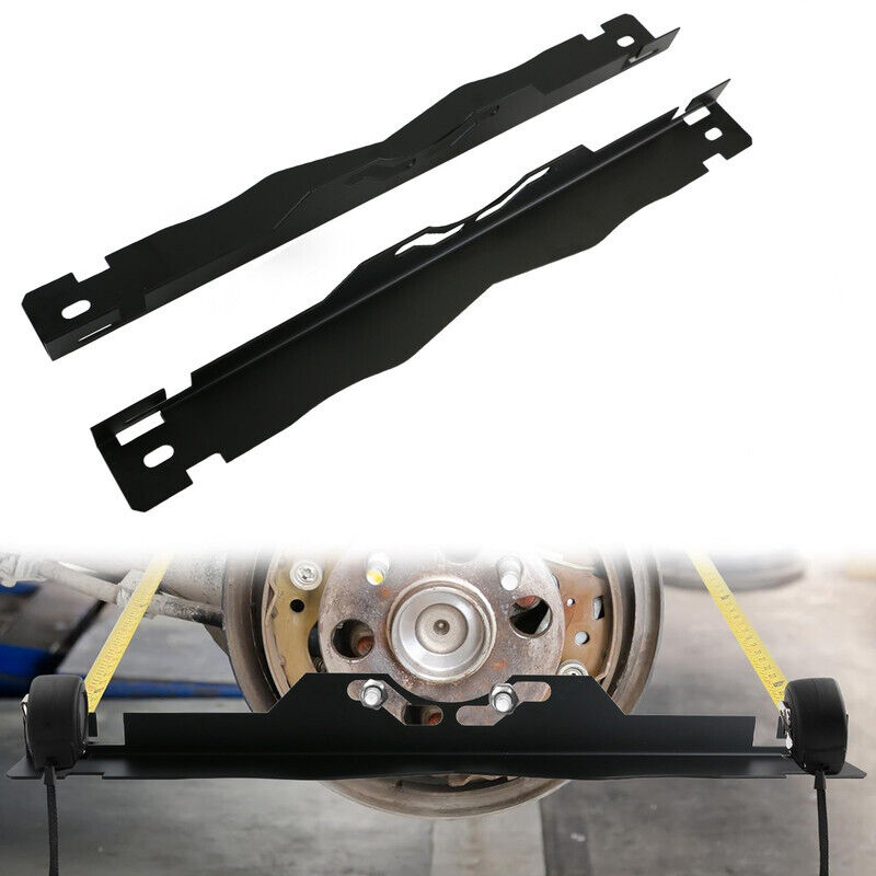Satz Mit 2 Spurvermessungsplatten, Spurvermessungsplatten, Spurvermessungsplatten Aus Edelstahl, Mit Aufhängelöchern, Für V