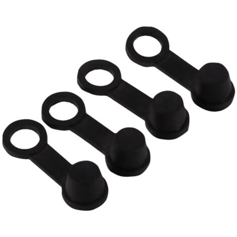 Vier Schwarze Gummi-bremsentlüftungsschrauben Mit Staubschutz - 8 Mm - Geeignet Für Motorräder Und Autos, Langlebig Und Praktisch.