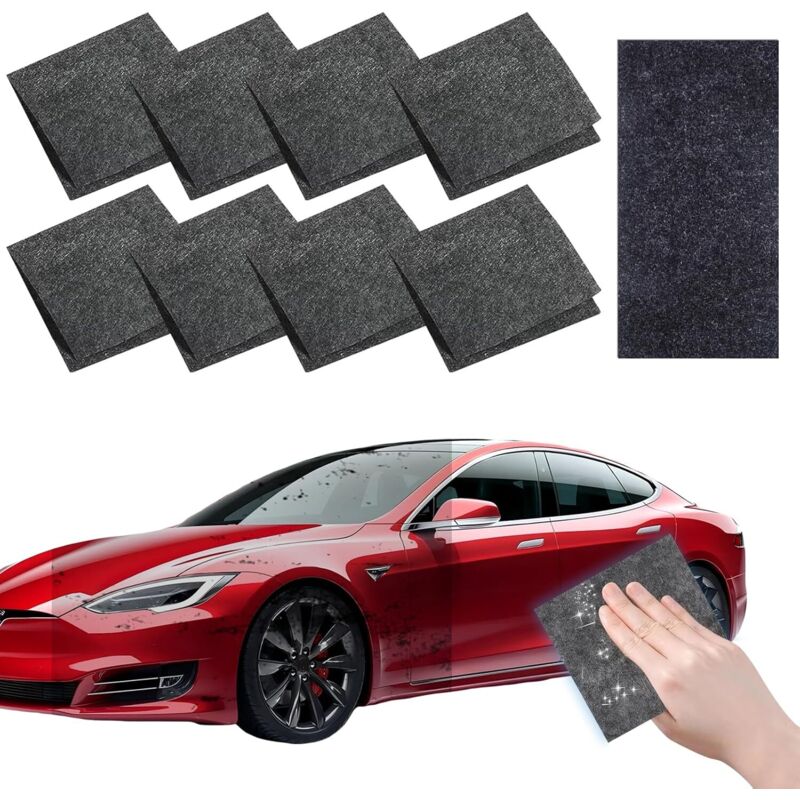 Lot De 8 Chiffons Nano Anti-rayures Pour Voiture