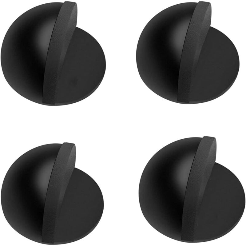 (schwarz) Set Mit 4 Türstoppern Und -puffern Mit Gummibasis