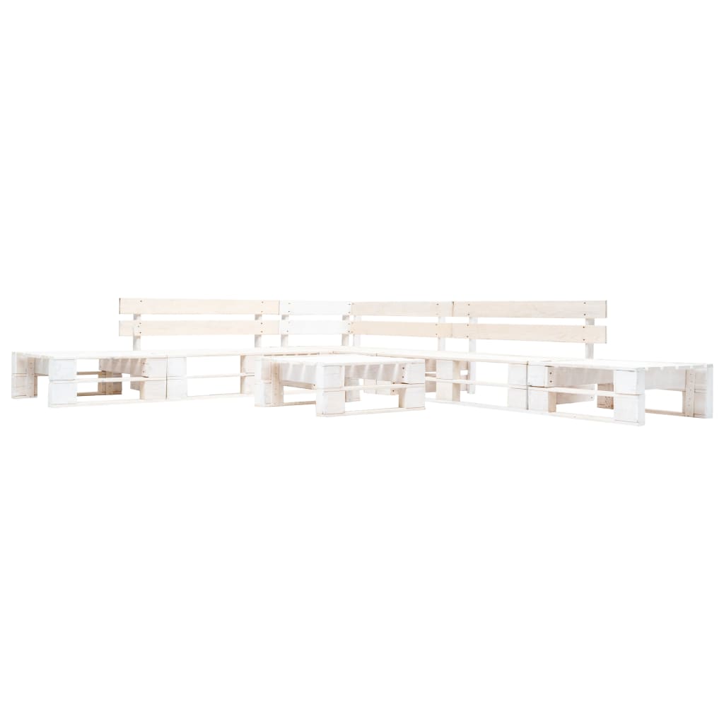 6-tlg. Paletten-lounge-set Holz Weiß Vidaxl902559