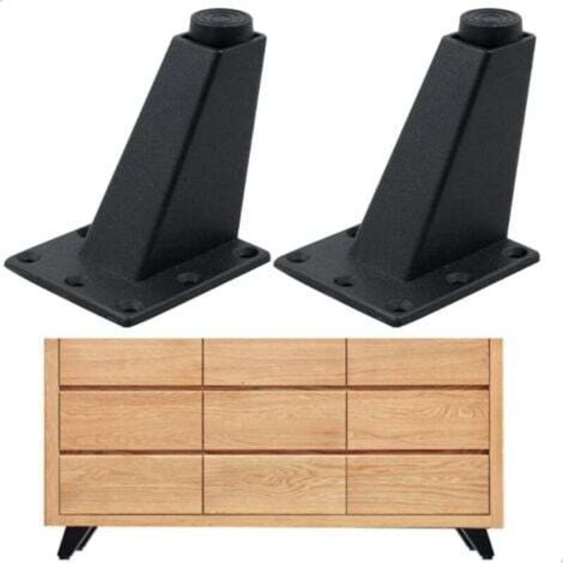 4 Stück Möbel- Und Sofatischbeine – Geeignet Für Schränke, Couchtische, Fernseher Und Andere Möbel, Höhenverstellbar 8 X 7 X 6,3 Cm, Robust, Langlebig, Hohe Tragkraft, Aluminium, Abriebfest Und Glatt
