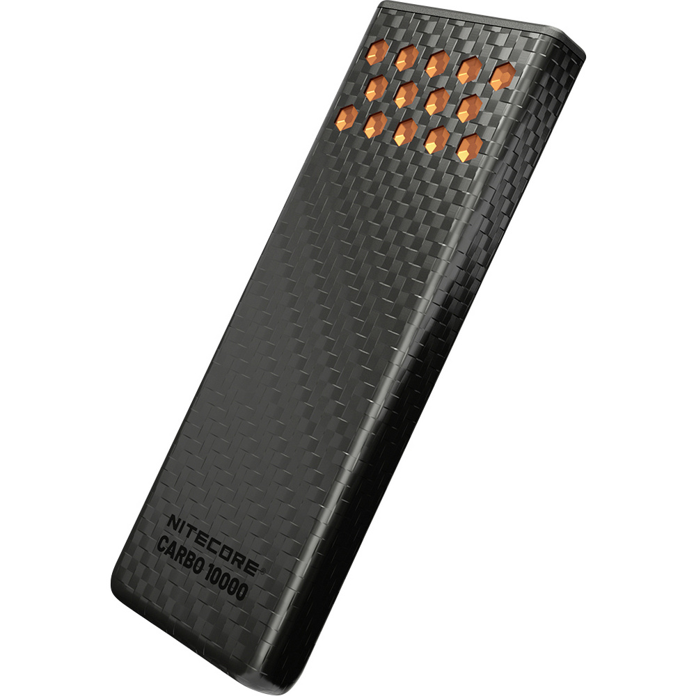 Nitecore Nc-carbo10000g2-o Powerbank 10000 Mah Pass-through Charging Li-ion Orange, Anthrazit-grau