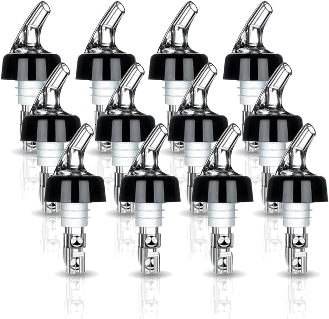 Set Mit 12 Ausgießern Für 3-cl-flaschen – Flaschenspender – Universell – Geeignet Für Wein, Schnaps, Cocktails Und Öl, Z. B.