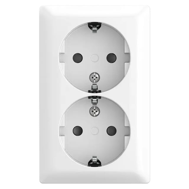 Busch Jaeger Schuko Doppelsteckdose 202 Eapbj-524 Safety+ap 2fach Alpinweiß
