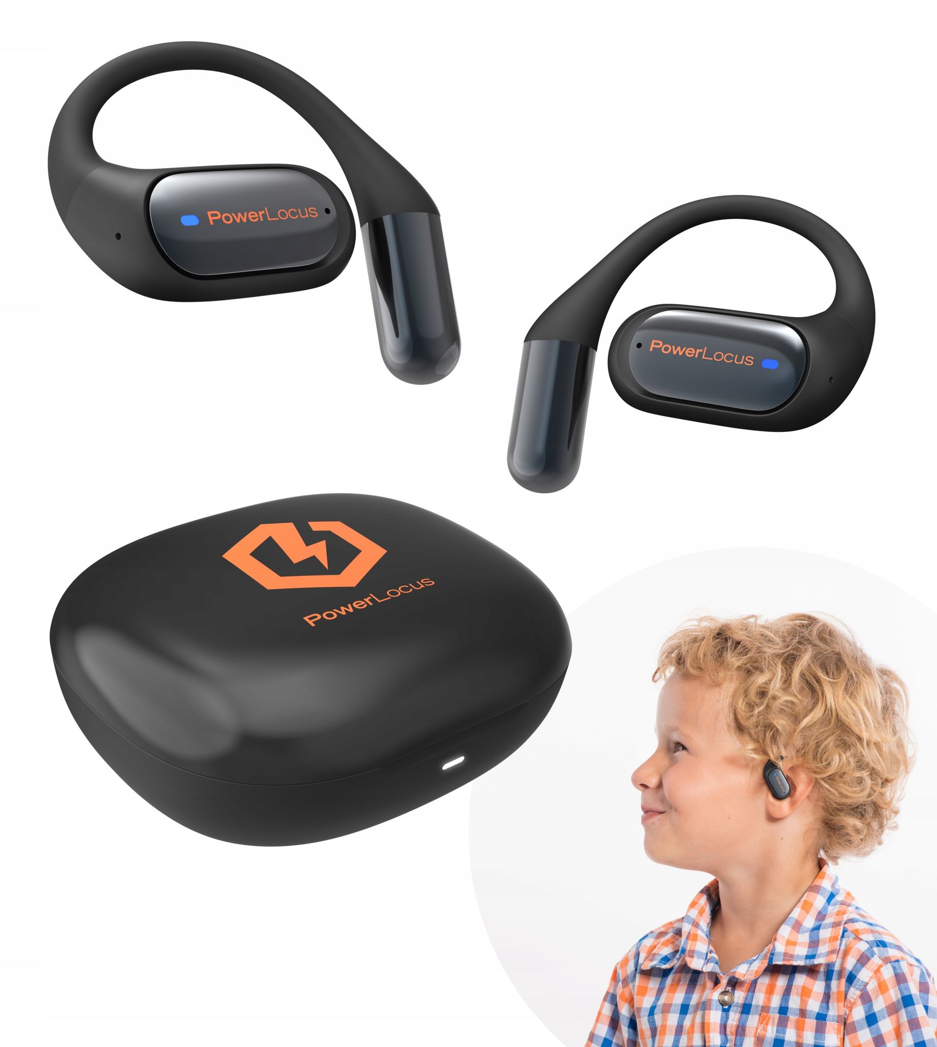 Powerlocus Open-ear-bluetooth-kopfhörer Für Kinder Mkids1
