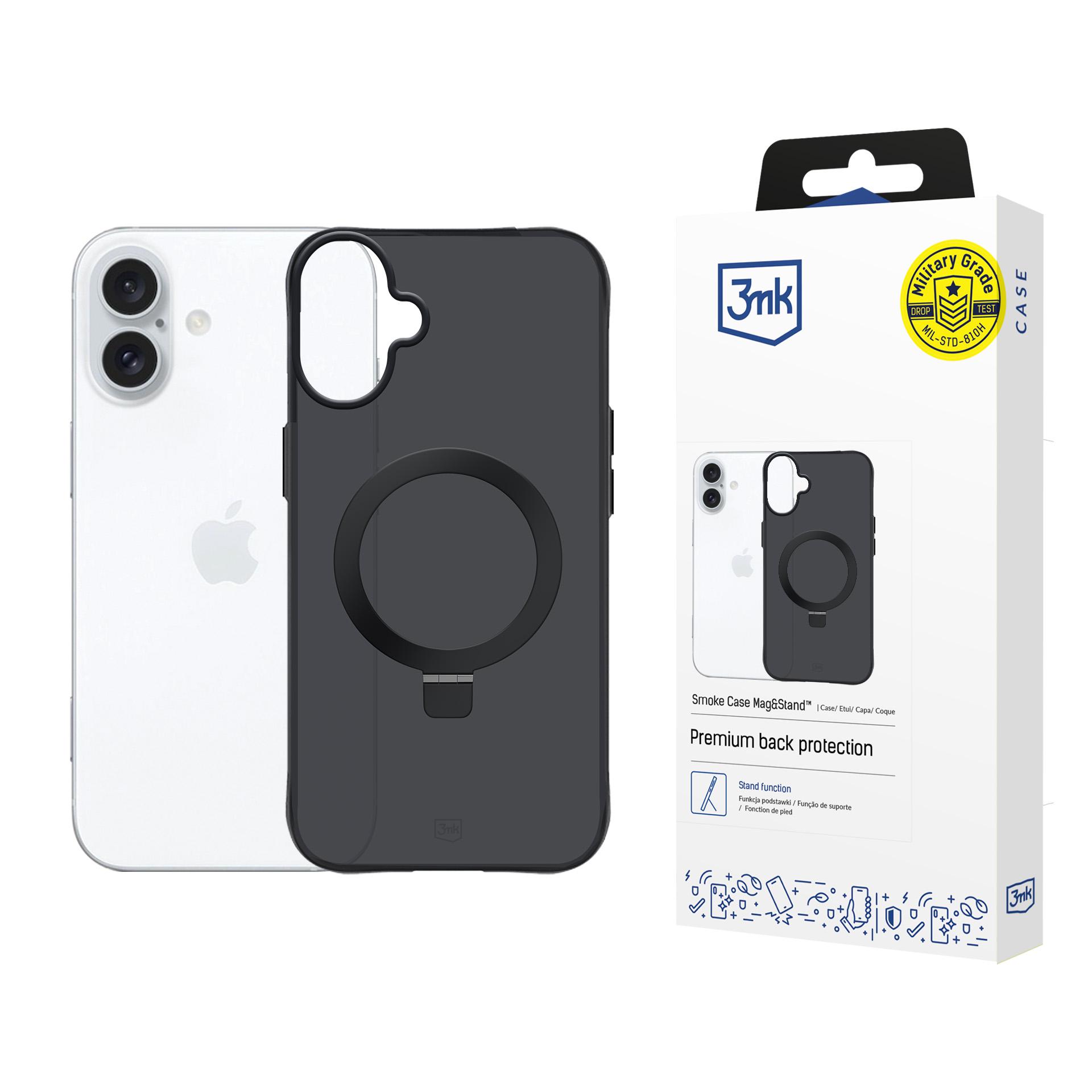 Apple Iphone 17 - 3mk Smoke Hülle Mit Magnet Und Ständer