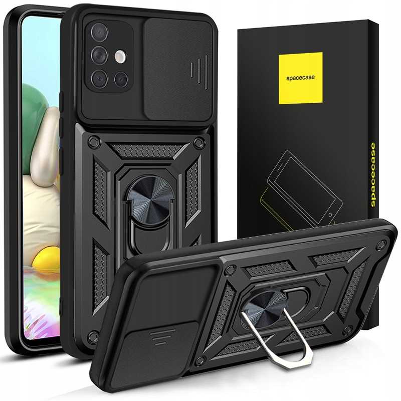 Spacecase Camring Galaxy A71 Schwarz