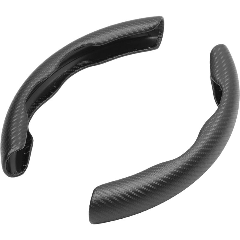 Lenkradgriff, Carbonfaser-optik, Rutschfest, Segmentiert, Lenkradschutz, Zum Aufstecken (schwarz)